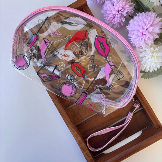 Trendy Transparent Wristlet Pouch