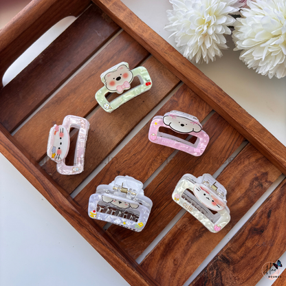 Cute Cartoon Rectangle Hair Claw – Medium
