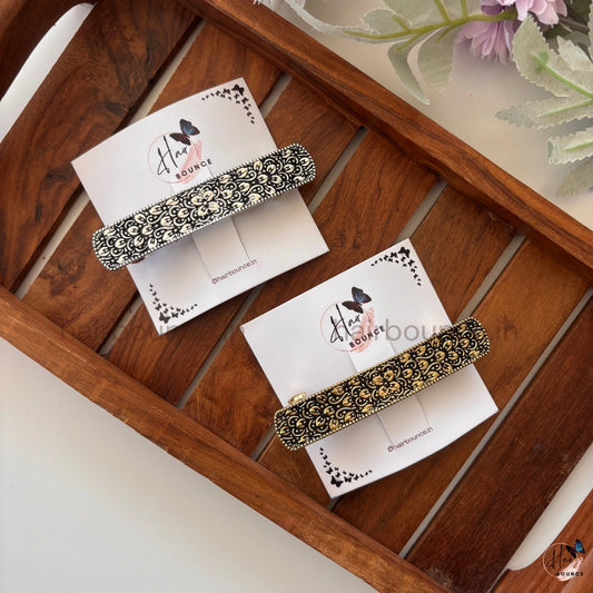 Classic Victorian Scroll Barrette – Elegant Metal Hair Clip