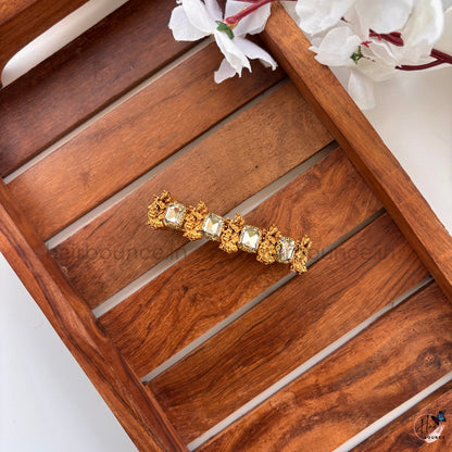 Radha Krishna Kundan Center Hair Clip