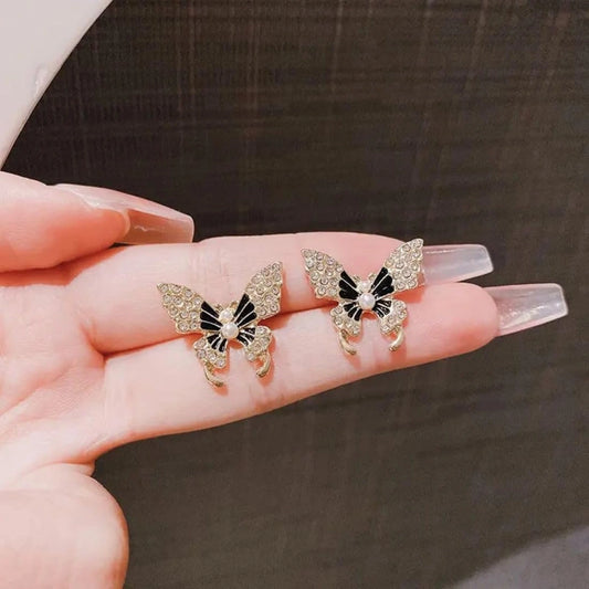 Sparkling Butterfly Stud Earrings for Women