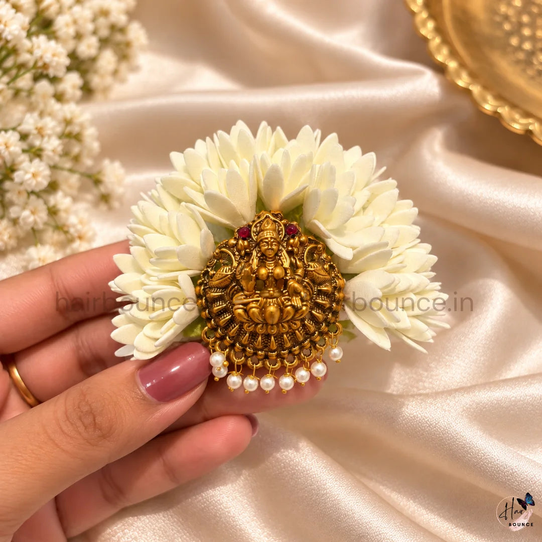 Mullai Flower Lakshmi Kemp Center Hair Clip