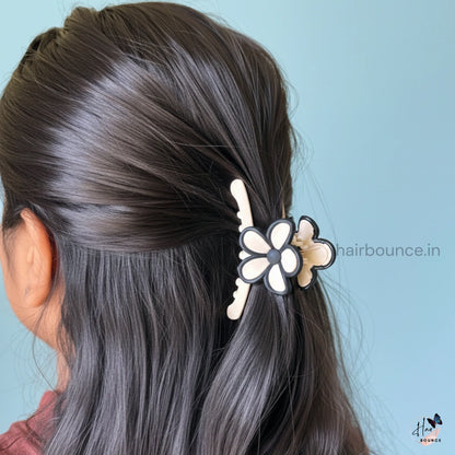 Matte Loop Flower Hair Claw – Medium