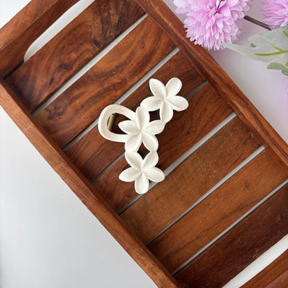 Dual Colour Triple Lilly Flower Hair Claw - Large