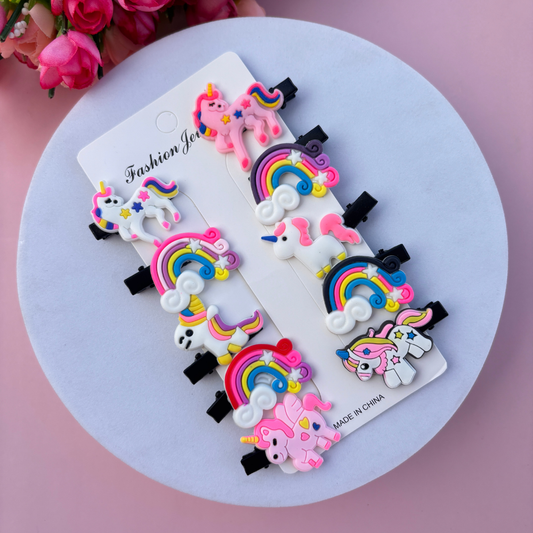 Unicorn Hair Clip - 10 Piece Card