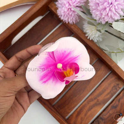Orchid Blossom Hair Claw – Large Floral Hair Clip for Women