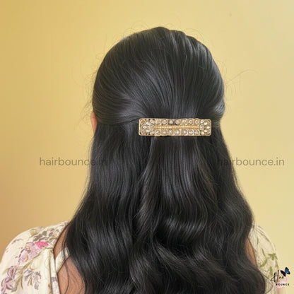 Antique Kundan Rectangle Hair Clip