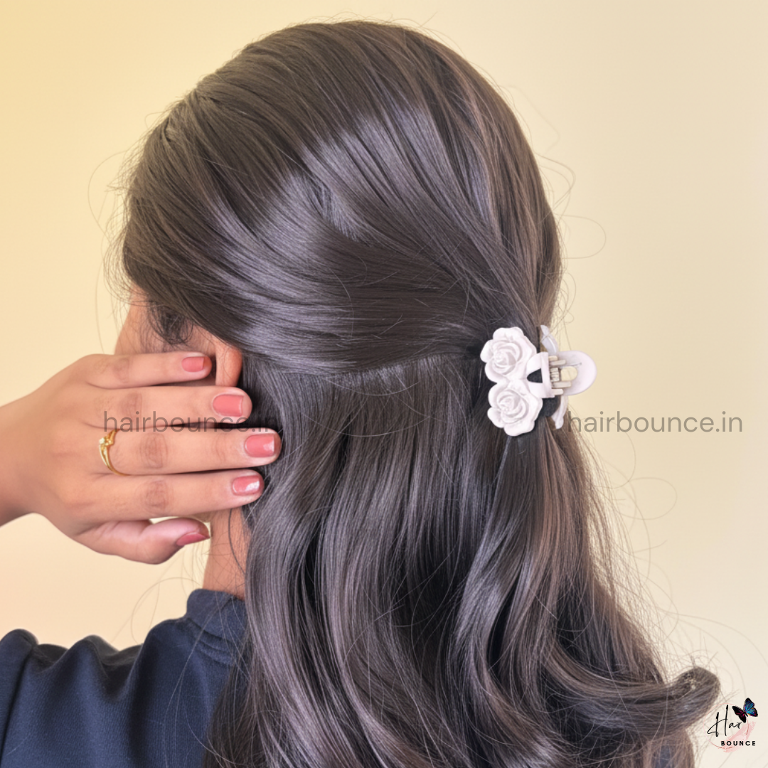 Mini Double Rose Hair Claw - Small