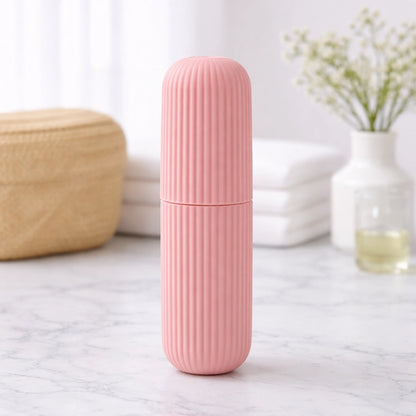 Multipurpose Capsule Bottle Storage Organizer – Portable Travel Case for Toothbrush, Cosmetics & Accessories
