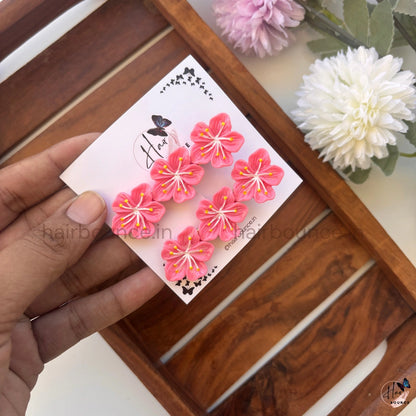 Hibiscus Blossom Alligator Clip