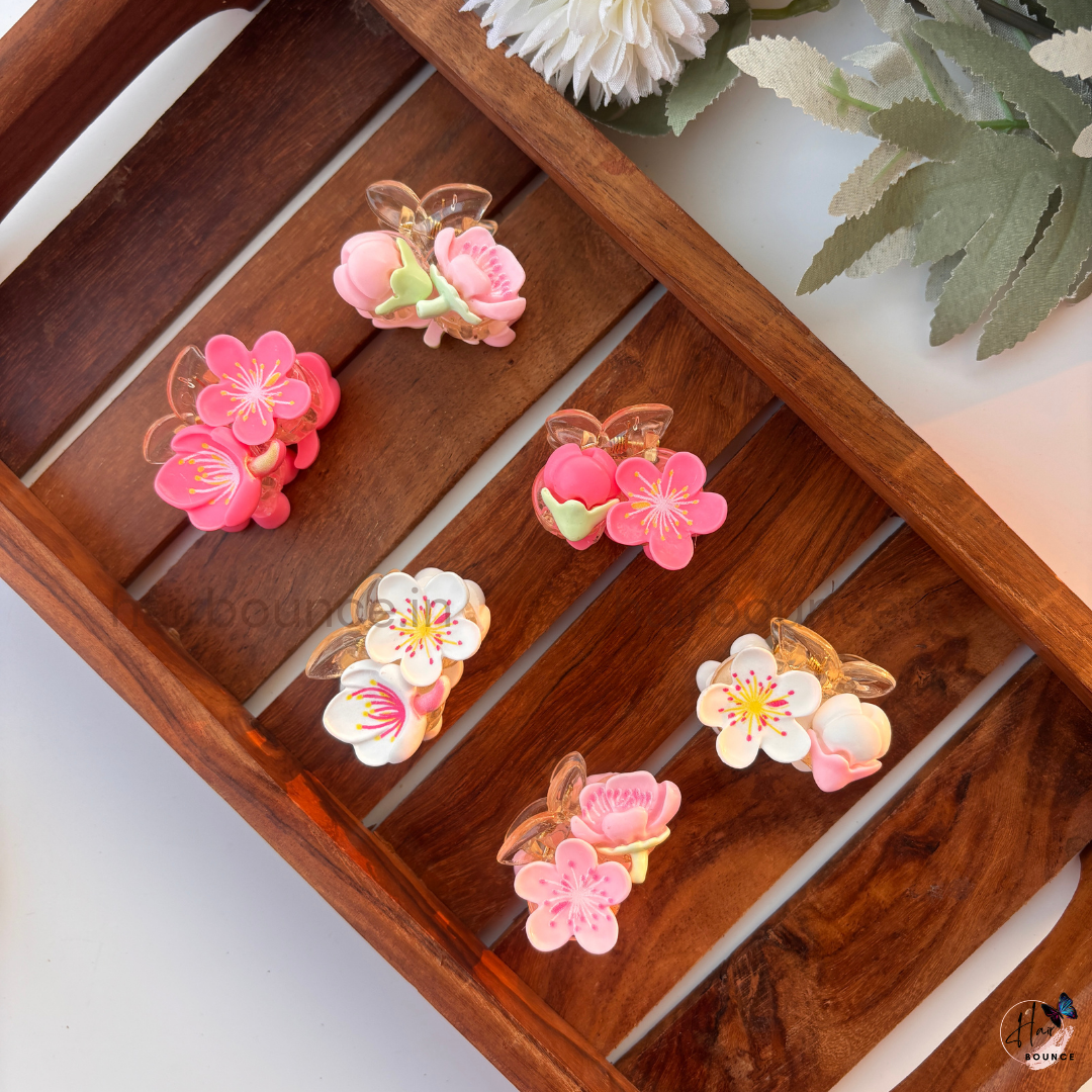 Ceramic Flower Hair Claw - Small