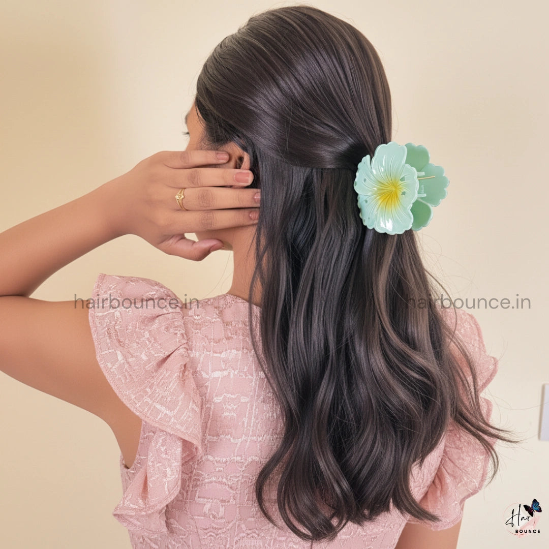 Shinny Hibiscus Hair Claw - Large