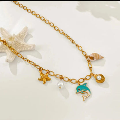 Ocean Whispers Charm Necklace