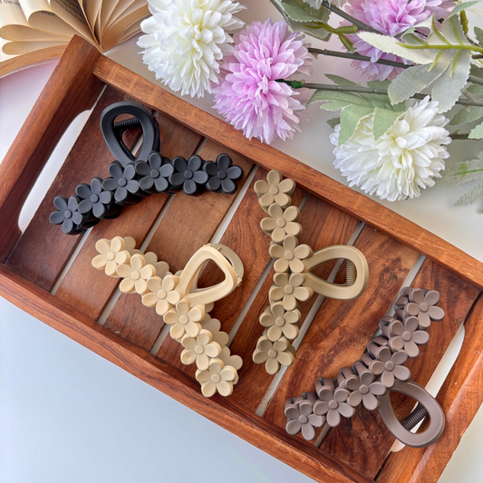 Loop Flower Hair Claw - Large