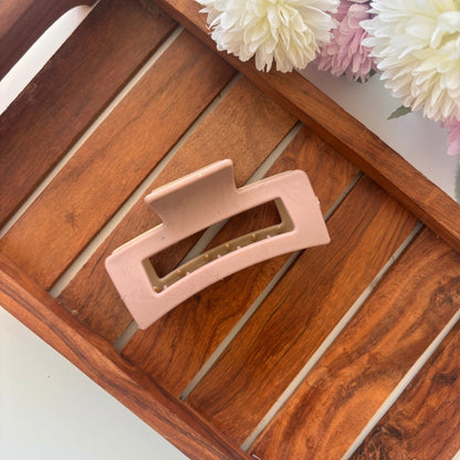 Dual Colour Light Shades Rectangle Hair Claw - Large