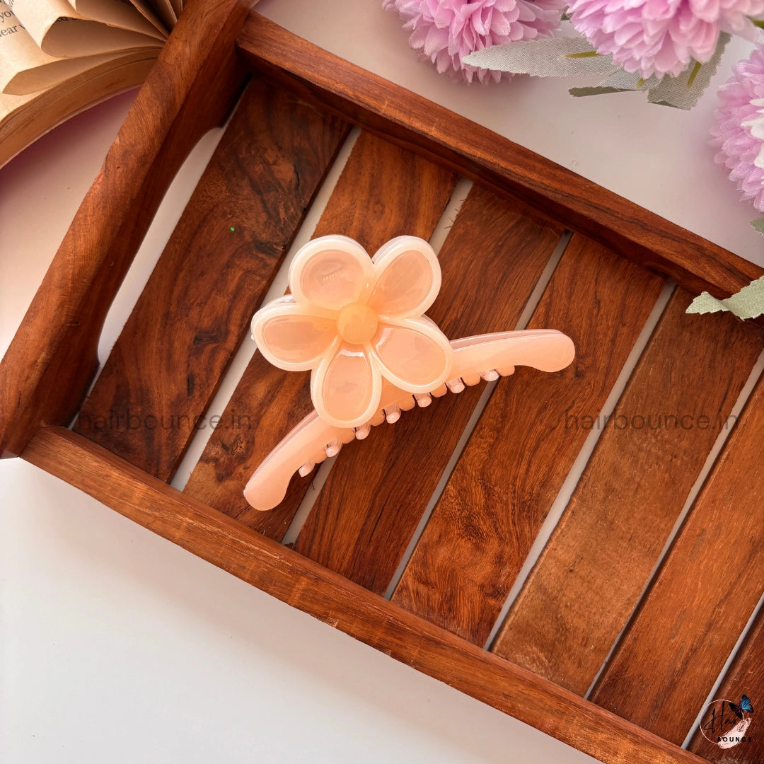 Pastel Bloom Flower Hair Claw – Large