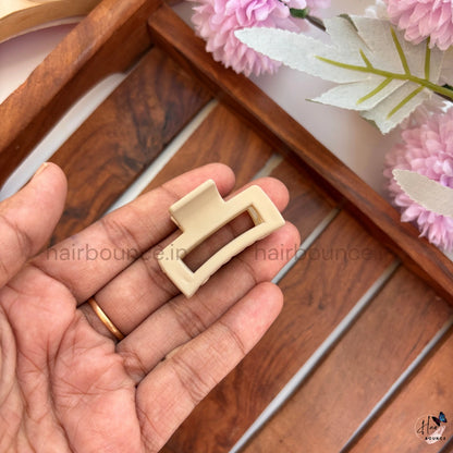 Mini Rectangle Matte Hair Claw – Small