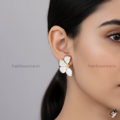 Golden Edge Petal Earrings