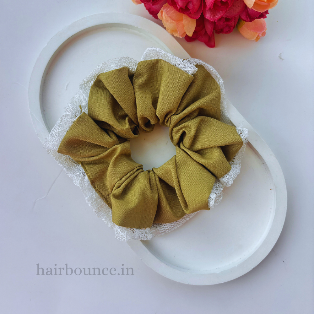 Vintage Scrunchie - Green Shade