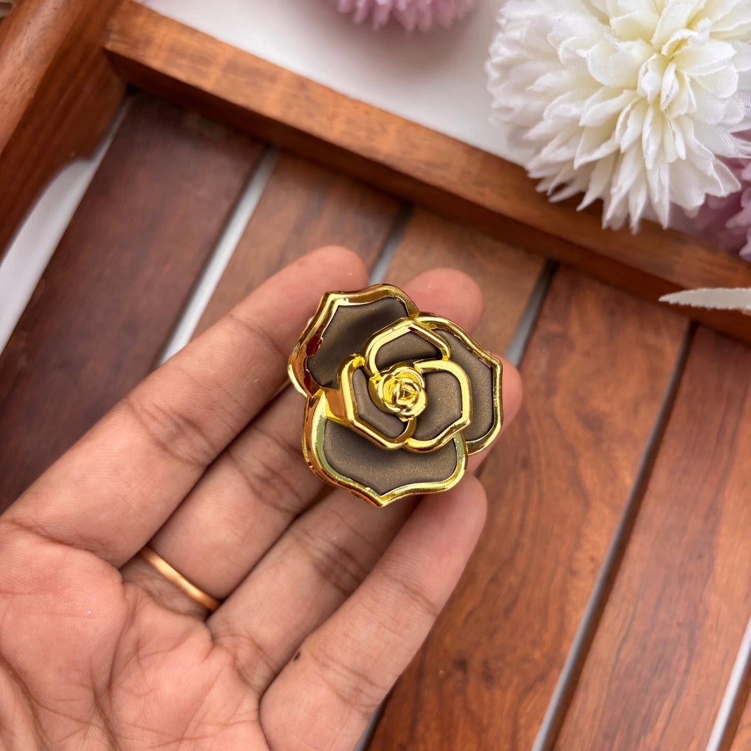 Royal Rose Enamel Hair Claw – Small