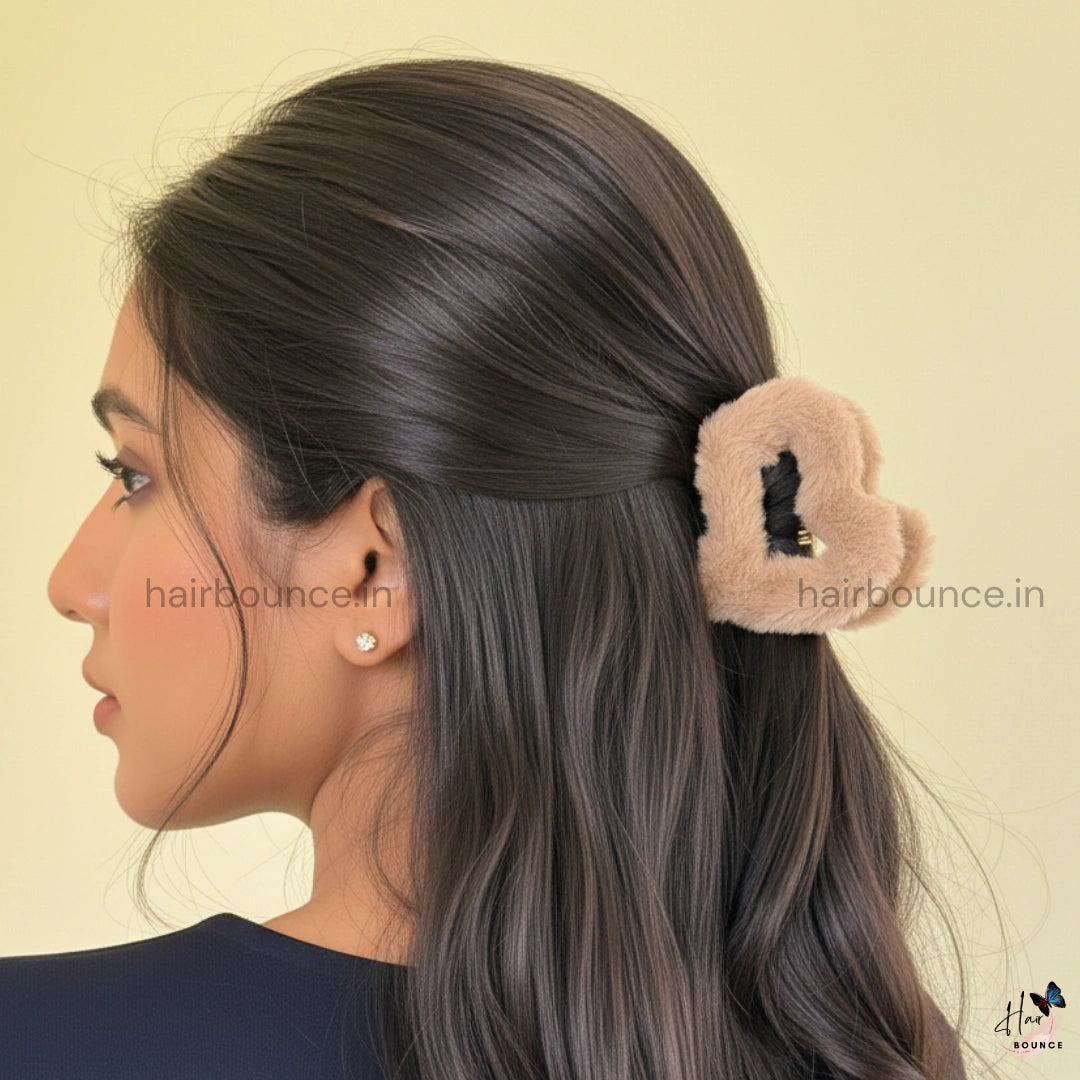 Heart Fur Hair Claw - Medium