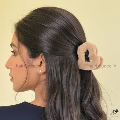 Heart Fur Hair Claw - Medium