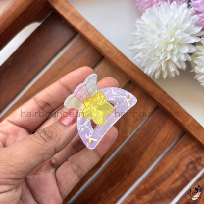 Cute Floral Cartoon Hair Claw – Medium