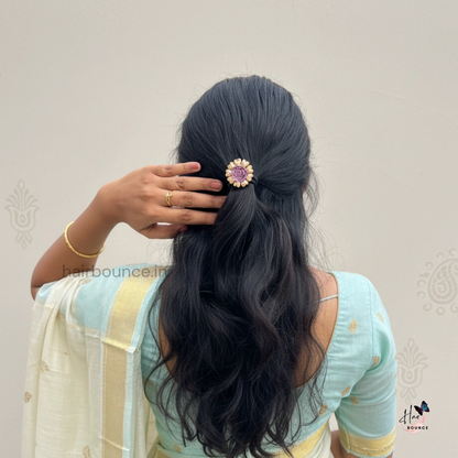 Lavender Heart Petal Hair Tie