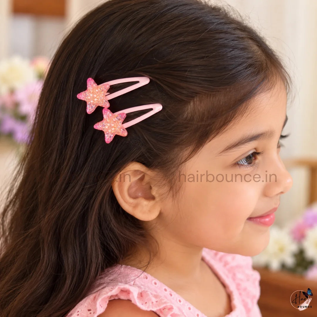 Ocean Sparkle Glitter Tic Tac Hair Clips – Set of 5