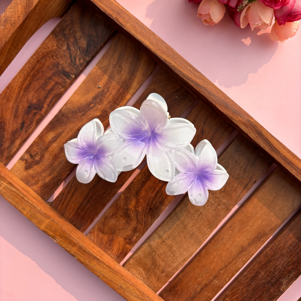 Lilly Triple Flower Hair Claw - Large