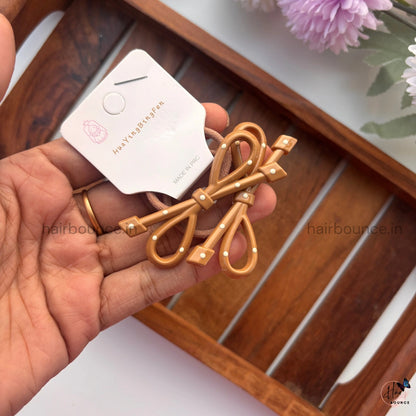 Minimal Nude Bow Rubber Bands