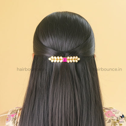 Royal Pink Kundan Duo – Hair Set