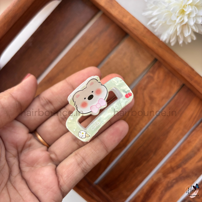 Cute Cartoon Rectangle Hair Claw – Medium