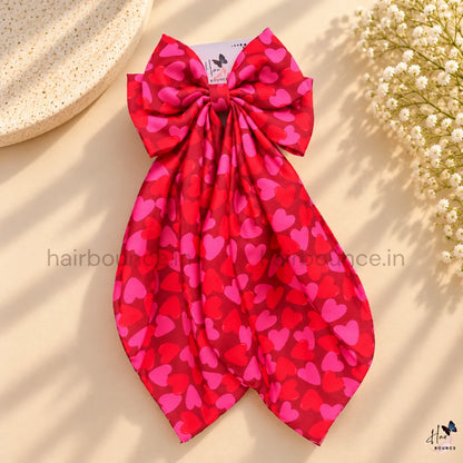 Fairytale Hearts Tail Bow Alligator Clip