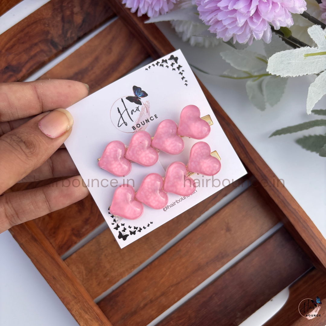 Blush Charm Hair Clip Set
