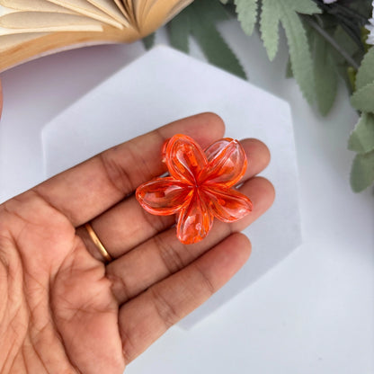 Glassy Flower Hair Claw - Small