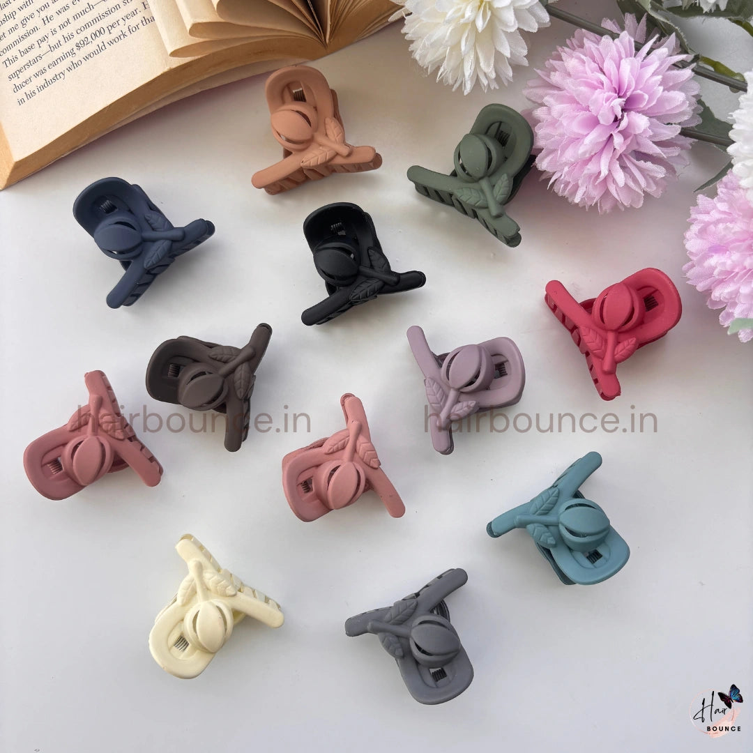 Tulip Twist Mini Hair Claw Set – Pack of 2 (Assorted Colours)