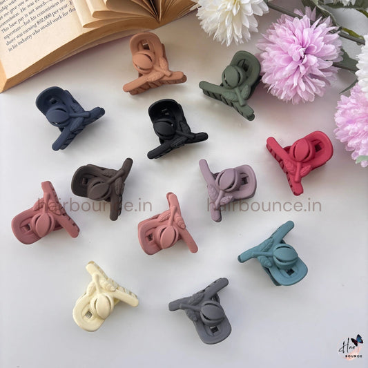 Tulip Twist Mini Hair Claw Set – Pack of 2 (Assorted Colours)