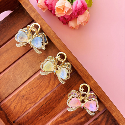 Bow Petal Metal Hair Claw - Medium