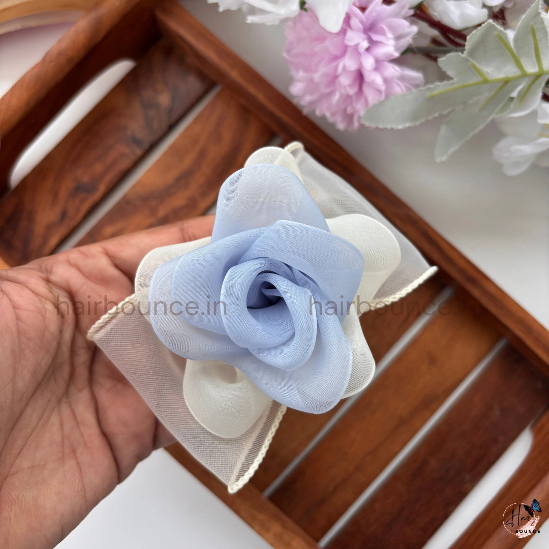 Rosette Grace Organza Bow Hair Clip