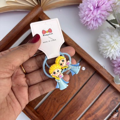 Princess Character Hair Ties for Girls – Pack of 2