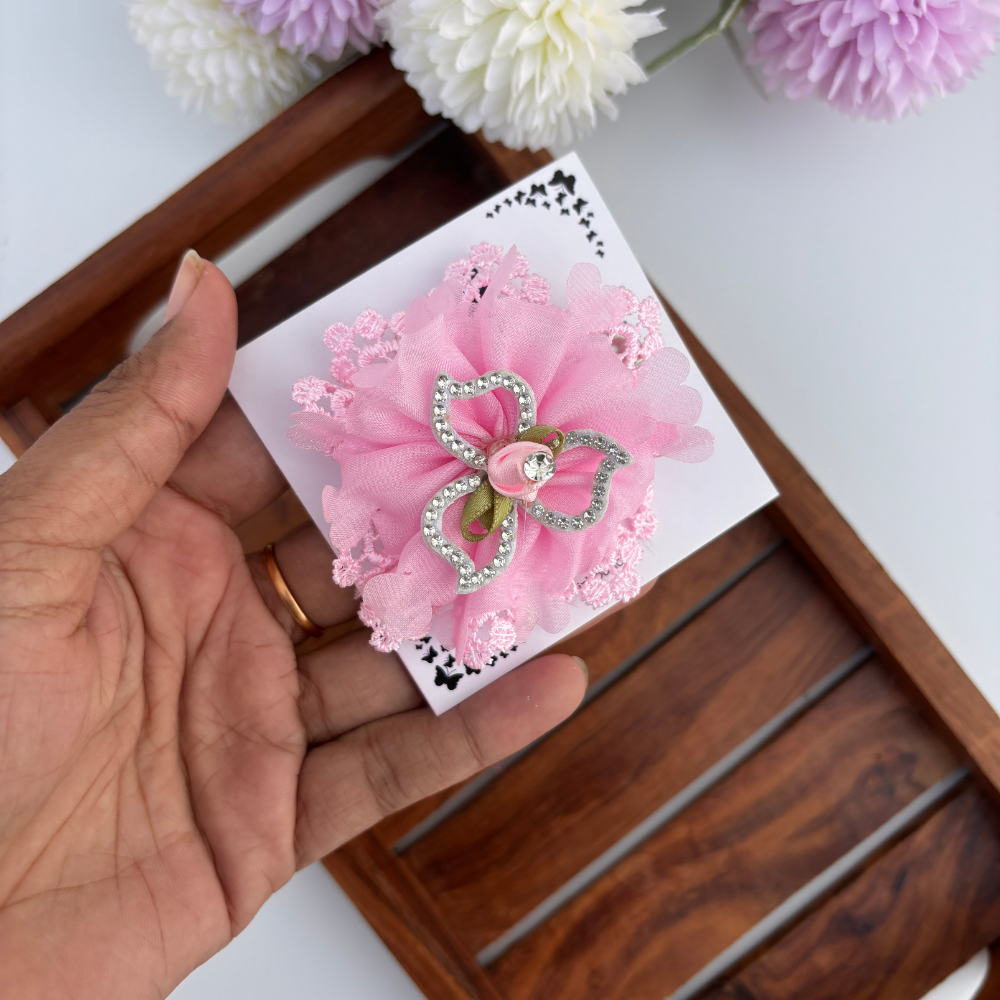 Sparkle Bow Flower Clip