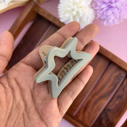 Dual Colour Star Hair Claw - Medium