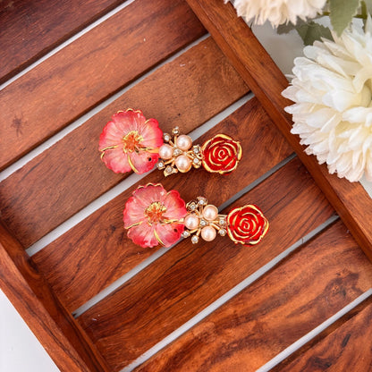 Pearl Bloom Garden Hair Clips