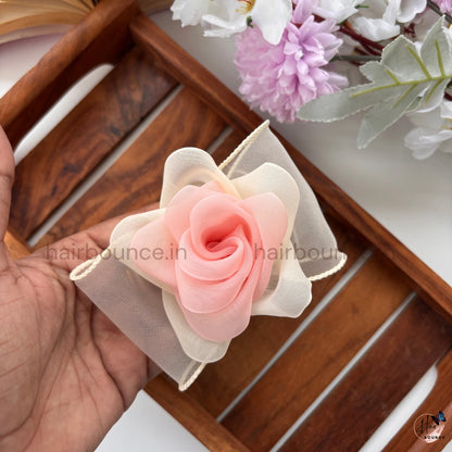 Rosette Grace Organza Bow Hair Clip