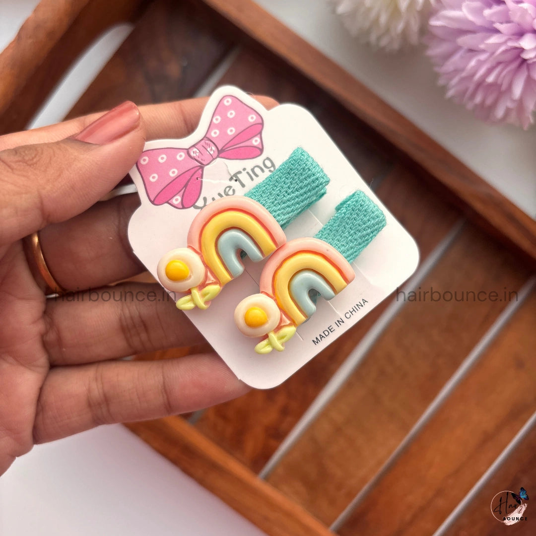 Rainbow & Star Clips for Kids