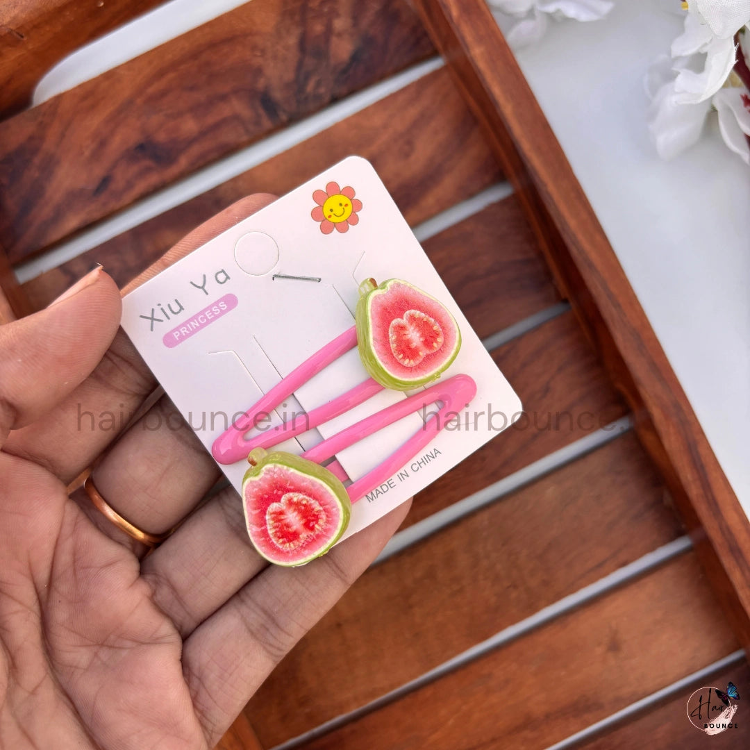 Cute Fruit Tic Tac Hair Clips for Girls – Pack of 2