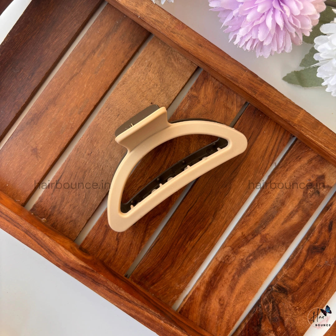 Dual Colour D Shape Hair Claw - Large