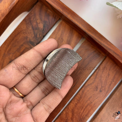 Elegant Half Moon Metal Hair Claw – Small