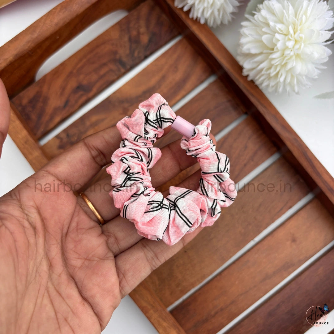 Pastel Checkered Scrunchie Hair Tie